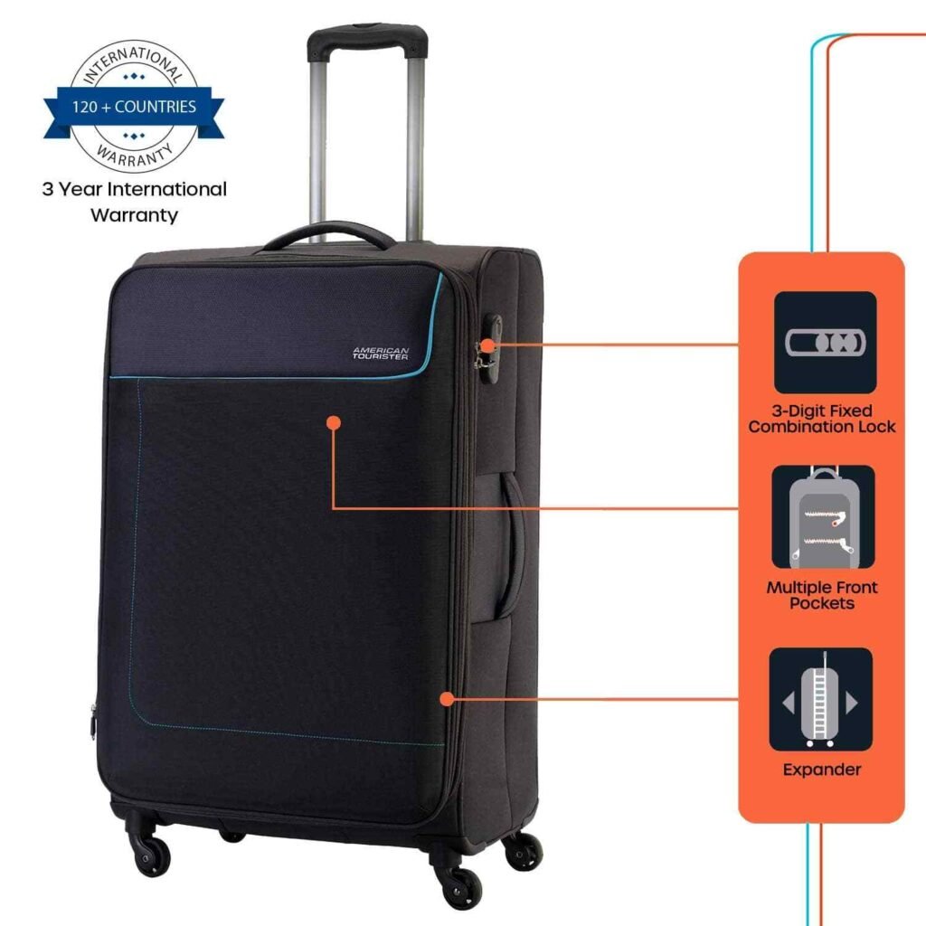 Review American Tourister Jamaica Polyester 80 cms Grey Softsided Suitcase