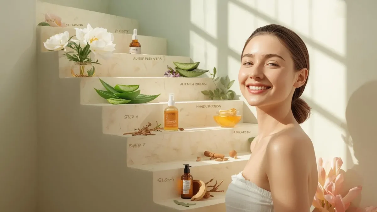 Organic skincare routine